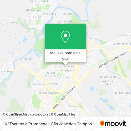 Kf Eventos e Promocoes mapa