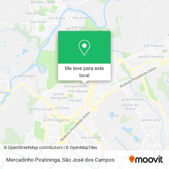 Mercadinho Piratininga mapa