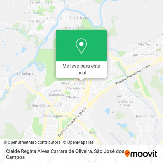 Cleide Regina Alves Carrara de Oliveira mapa