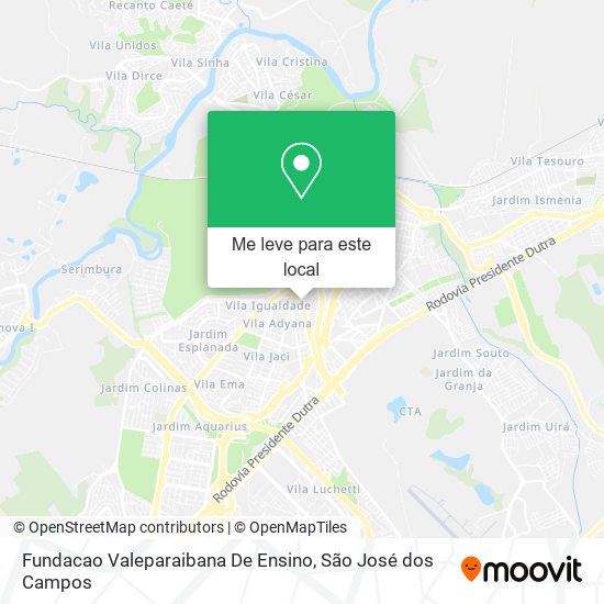 Fundacao Valeparaibana De Ensino mapa