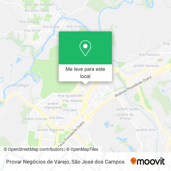 Provar Negócios de Varejo mapa