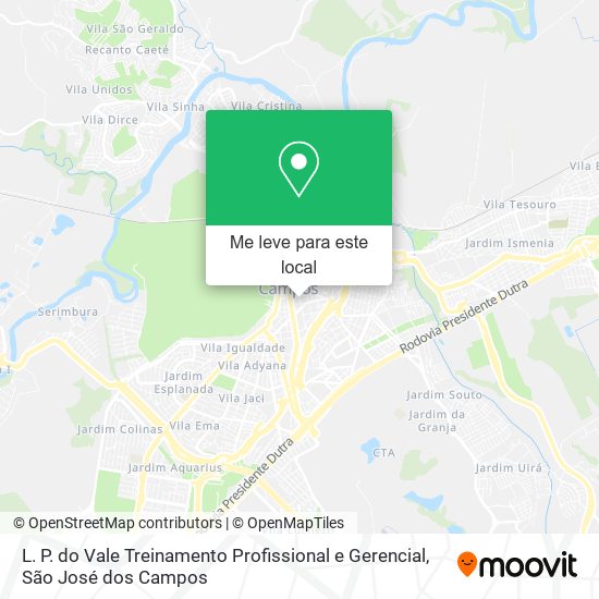 L. P. do Vale Treinamento Profissional e Gerencial mapa