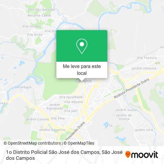 1o Distrito Policial São José dos Campos mapa