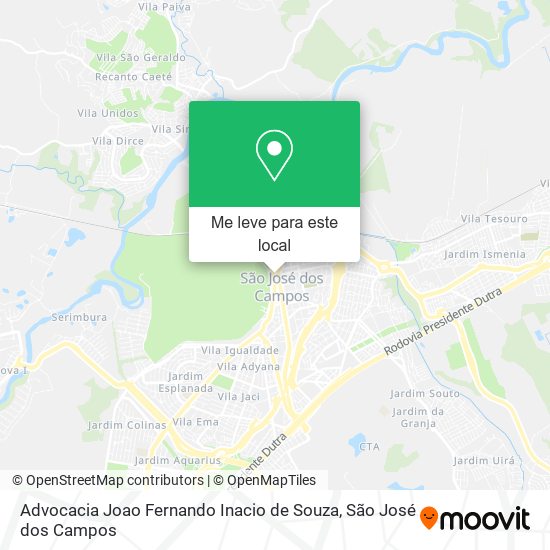 Advocacia Joao Fernando Inacio de Souza mapa