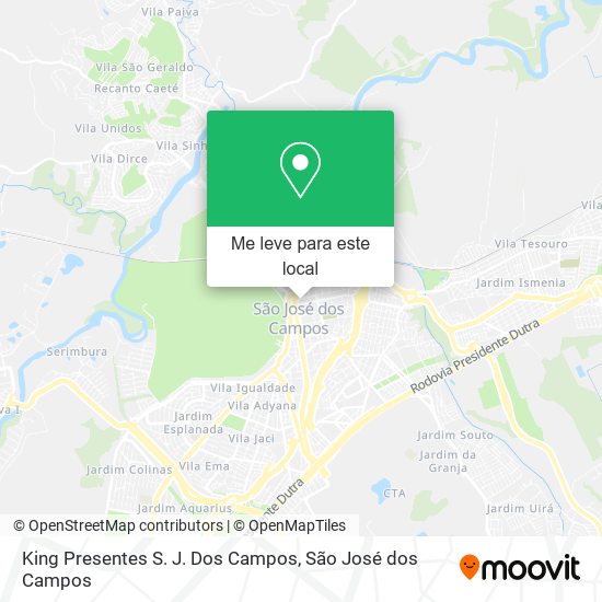 King Presentes S. J. Dos Campos mapa