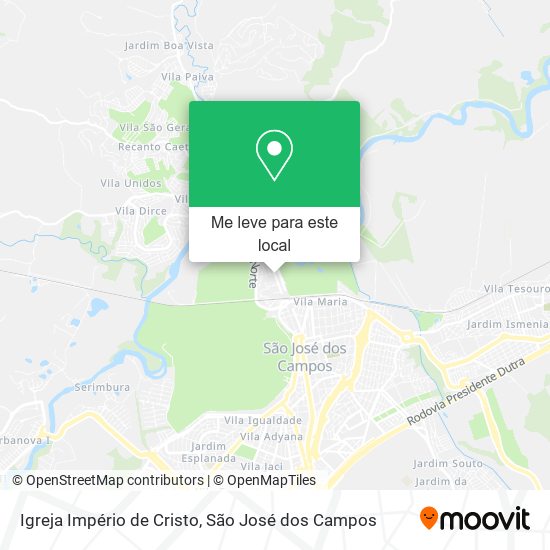 Igreja Império de Cristo mapa