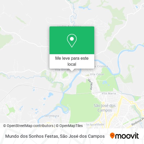 Mundo dos Sonhos Festas mapa