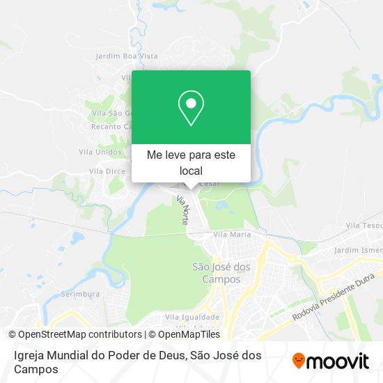 Igreja Mundial do Poder de Deus mapa