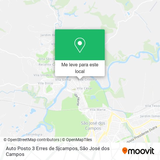 Auto Posto 3 Erres de Sjcampos mapa