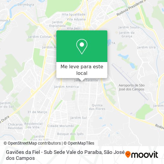 Gaviões da Fiel - Sub Sede Vale do Paraíba mapa