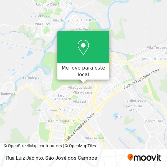 Rua Luiz Jacinto mapa