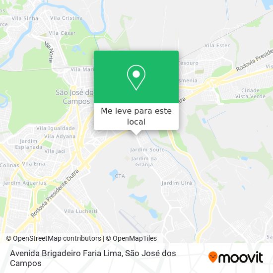 Avenida Brigadeiro Faria Lima mapa