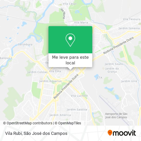Vila Rubi mapa