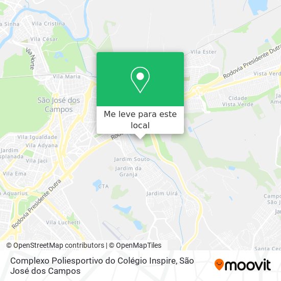 Complexo Poliesportivo do Colégio Inspire mapa