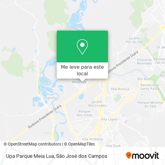 Upa Parque Meia Lua mapa
