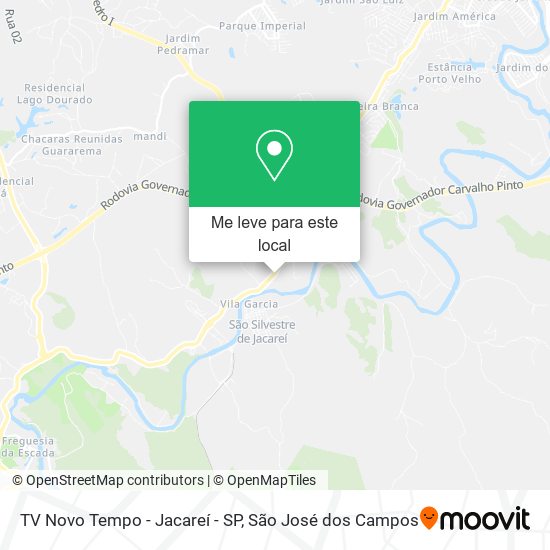 TV Novo Tempo - Jacareí - SP mapa