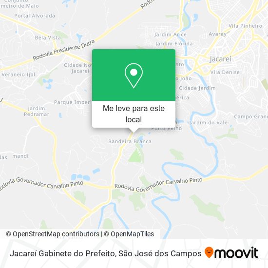 Jacareí Gabinete do Prefeito mapa