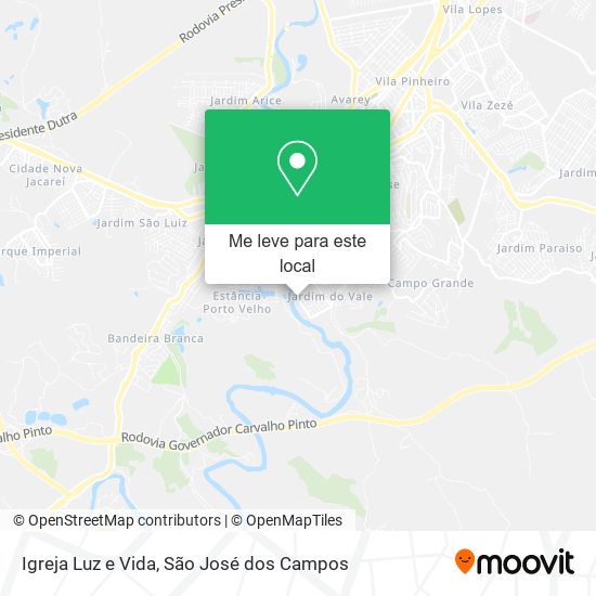 Igreja Luz e Vida mapa