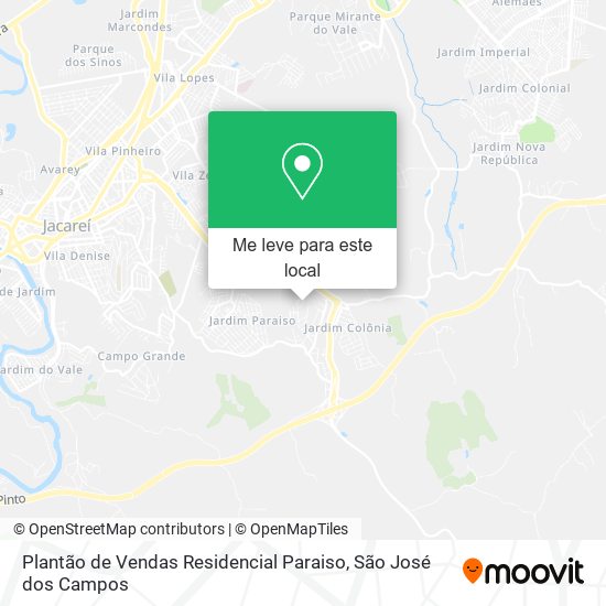 Plantão de Vendas Residencial Paraiso mapa