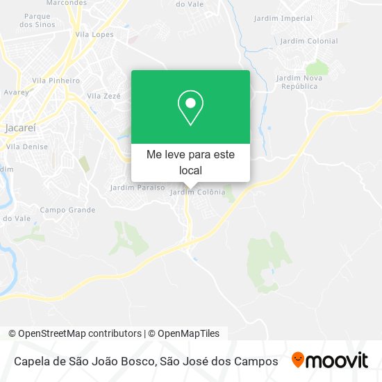Capela de São João Bosco mapa