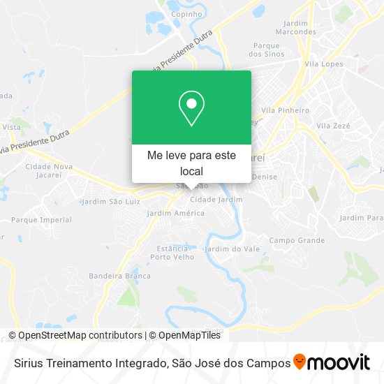 Sirius Treinamento Integrado mapa