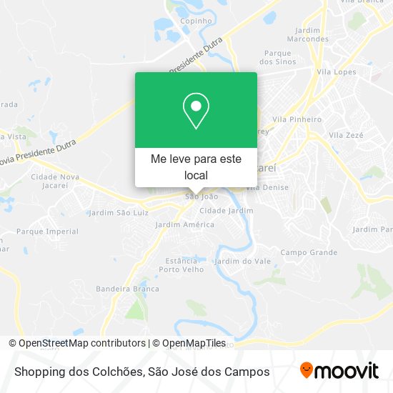 Shopping dos Colchões mapa