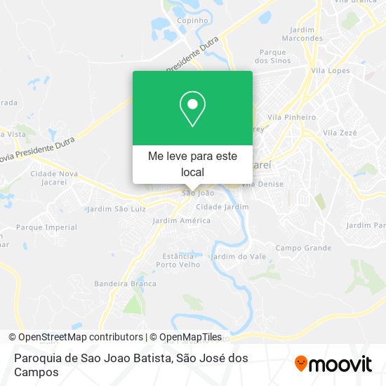 Paroquia de Sao Joao Batista mapa