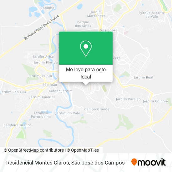 Residencial Montes Claros mapa