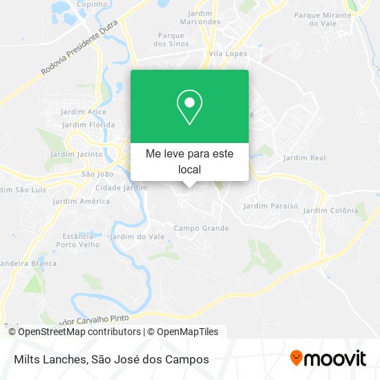 Milts Lanches mapa