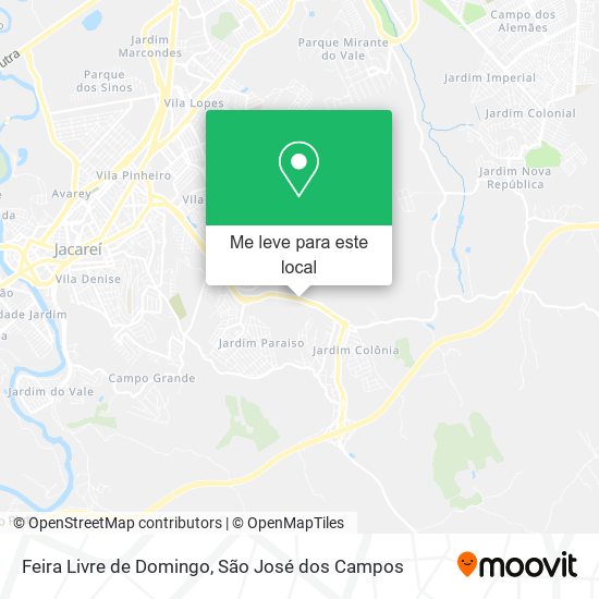 Feira Livre de Domingo mapa