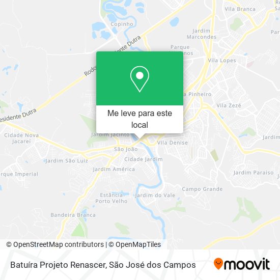 Batuíra Projeto Renascer mapa