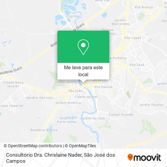 Consultório Dra. Chrislaine Nader mapa