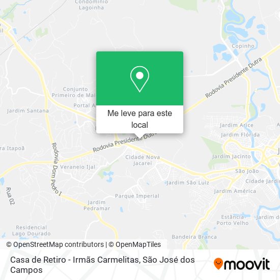 Casa de Retiro - Irmãs Carmelitas mapa