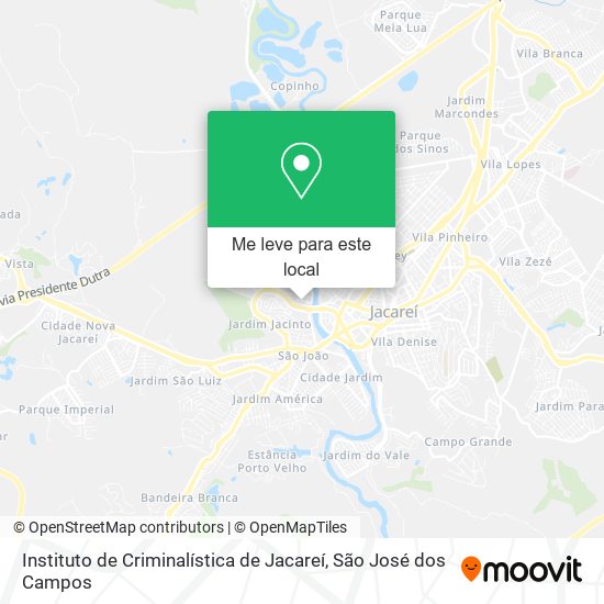 Instituto de Criminalística de Jacareí mapa