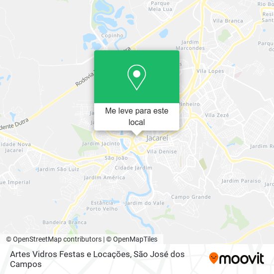 Artes Vidros Festas e Locações mapa