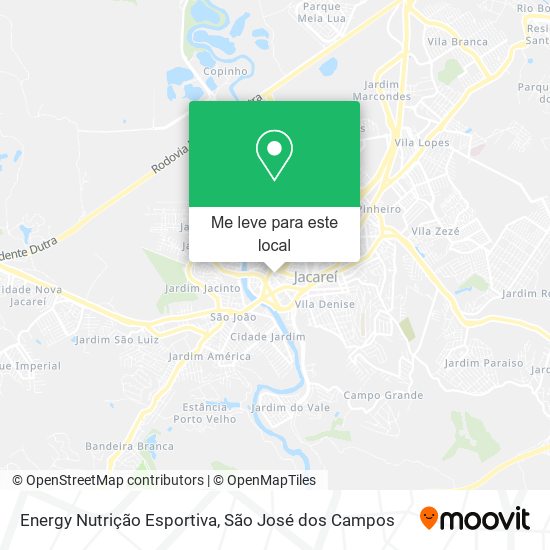 Energy Nutrição Esportiva mapa