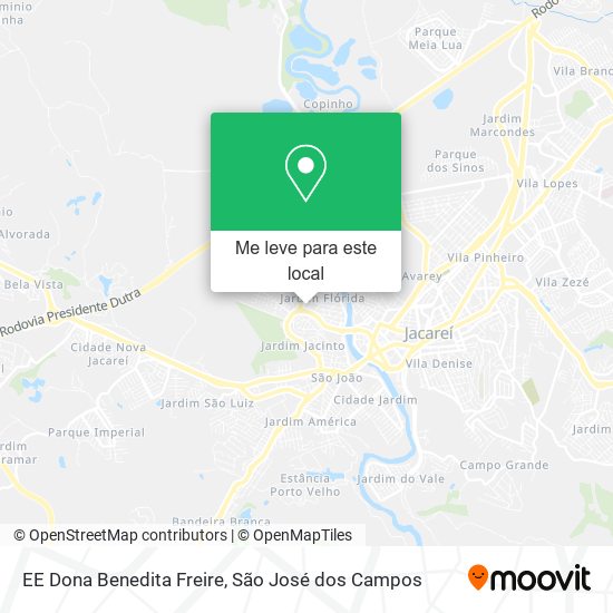 EE Dona Benedita Freire mapa
