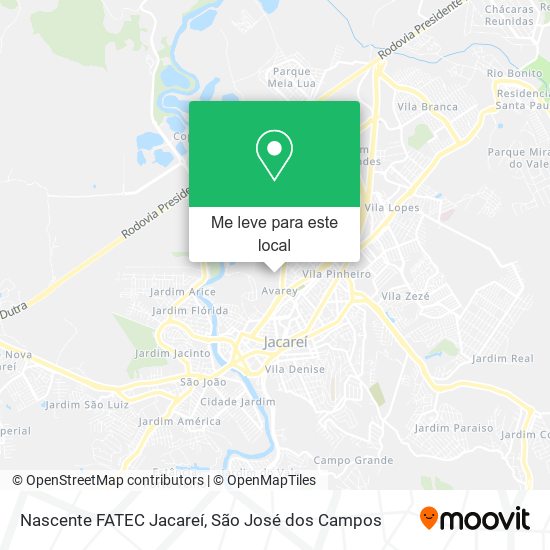 Nascente FATEC Jacareí mapa