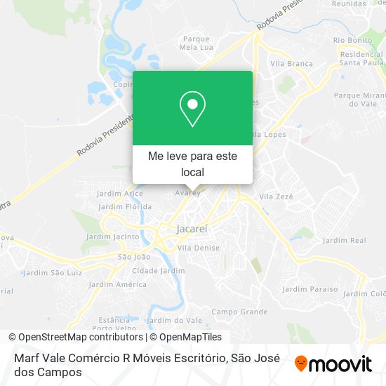 Marf Vale Comércio R Móveis Escritório mapa