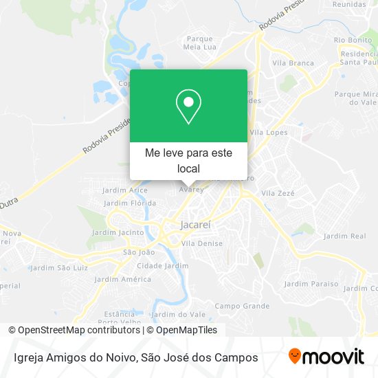 Igreja Amigos do Noivo mapa