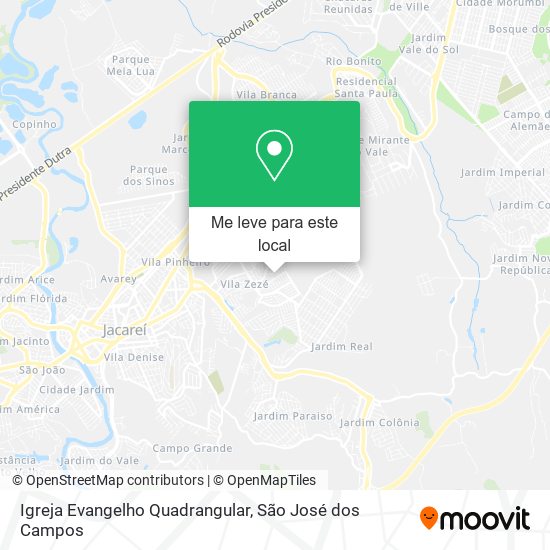 Igreja Evangelho Quadrangular mapa