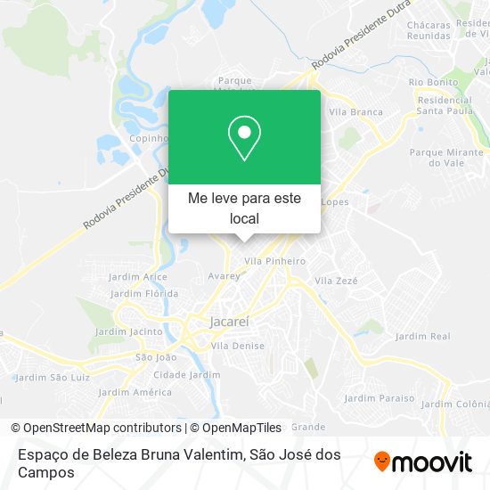 Espaço de Beleza Bruna Valentim mapa