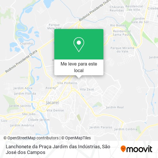 Lanchonete da Praça Jardim das Indústrias mapa