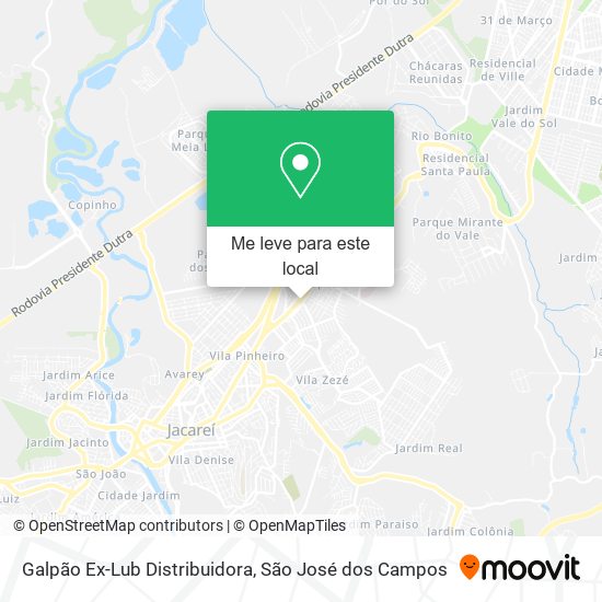 Galpão Ex-Lub Distribuidora mapa