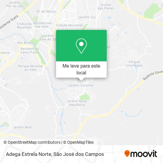 Adega Estrela Norte mapa
