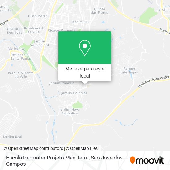 Escola Promater Projeto Mãe Terra mapa