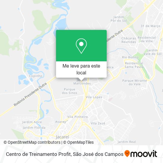 Centro de Treinamento Profit mapa