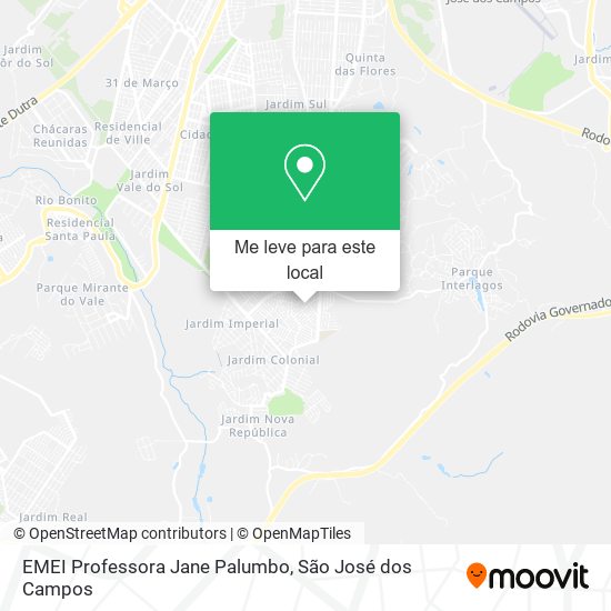 EMEI Professora Jane Palumbo mapa