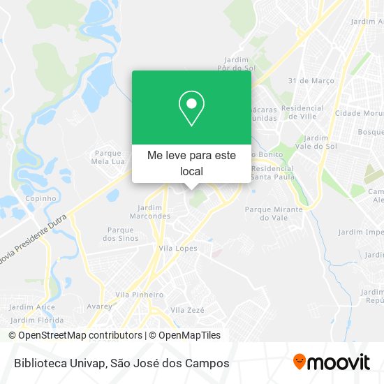 Biblioteca Univap mapa