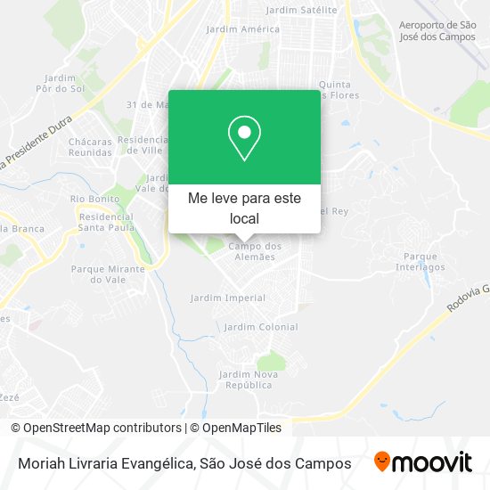 Moriah Livraria Evangélica mapa